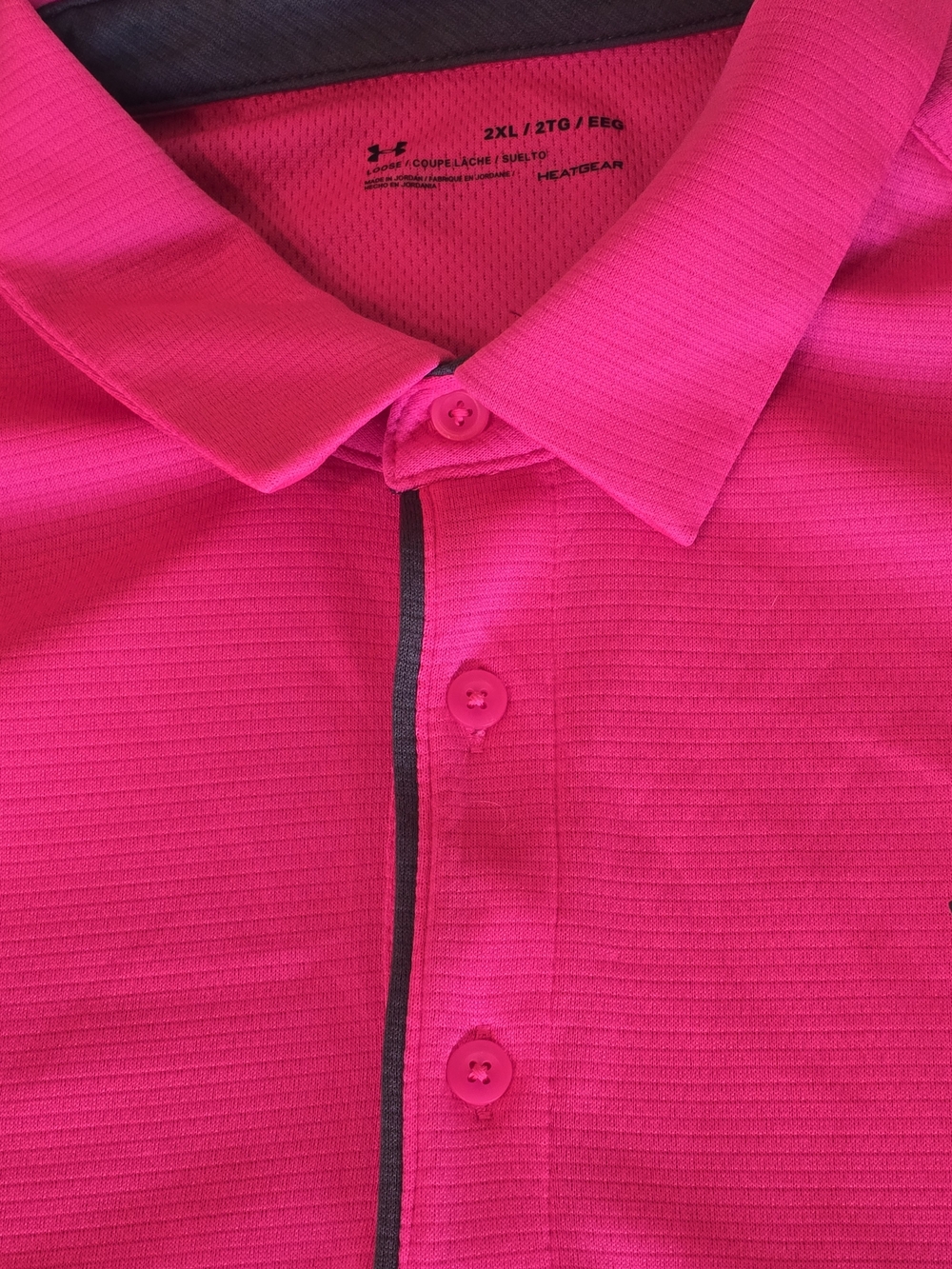 Under Armour Men’s Pink Performance Polo - Picture 3 of 7